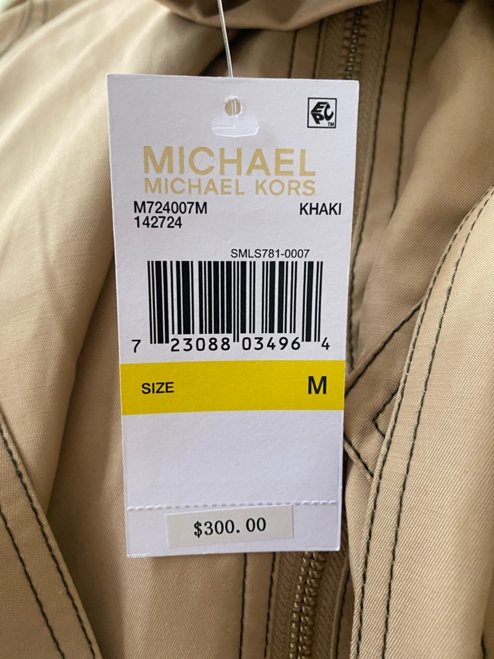 Michael Kors Women's Tan Trench Coat with Belt - Picture 14 of 14